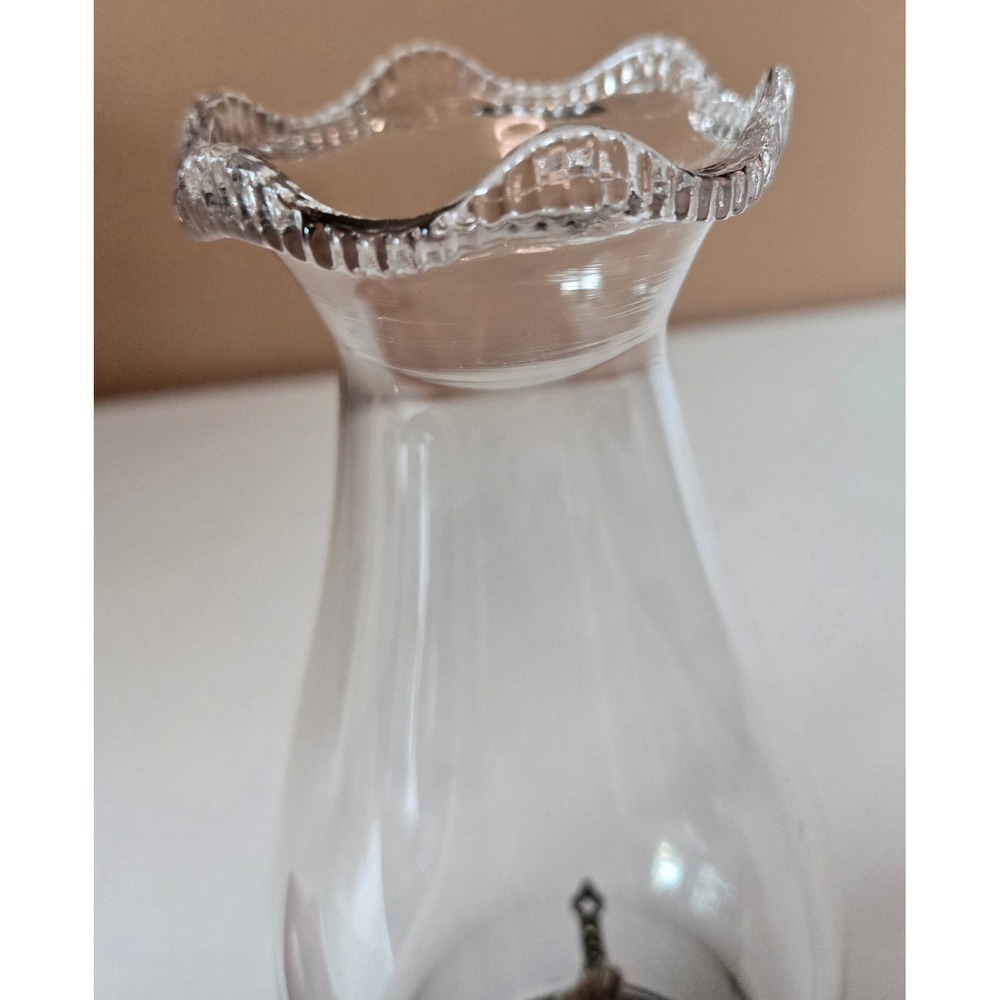 Antique Empire No 2 Oil Lamp Clear Glass Kerosene Lamp Chimney Complete - Picture 9 of 15
